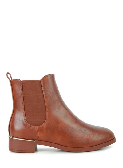 Buy Brown Winter Basic Ankle Boot in UAE