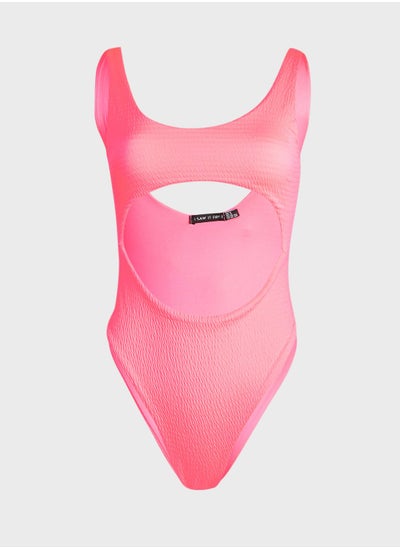 Buy Cut Out Detail Belted Swimsuit in Saudi Arabia