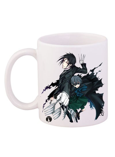 Buy Black Butler Printed Mug White/Black 12ounce in UAE