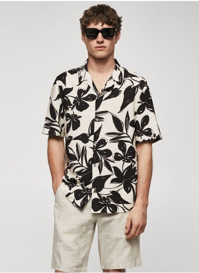 Buy Flower Print Regular Fit Shirt in UAE