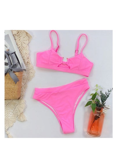 Buy Elegant Women's Two-piece Bikini - Lycra Material - pink in Egypt
