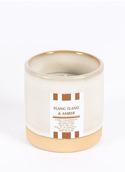 اشتري Norman Ylang Ylang & Amber Jar Candle, Beige - 165g في الامارات