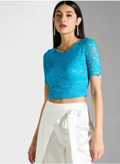 Buy Crew Neck Crop Top in UAE