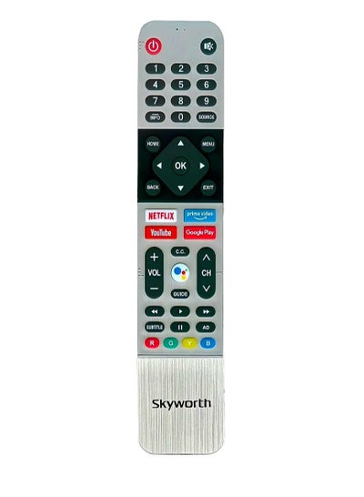 Buy TV Remote Control with Google Assistant Bluetooth Voice Command Remote Android tv with Netflix Prime Video YouTube and Google Play hot Keys Pairing Must in UAE