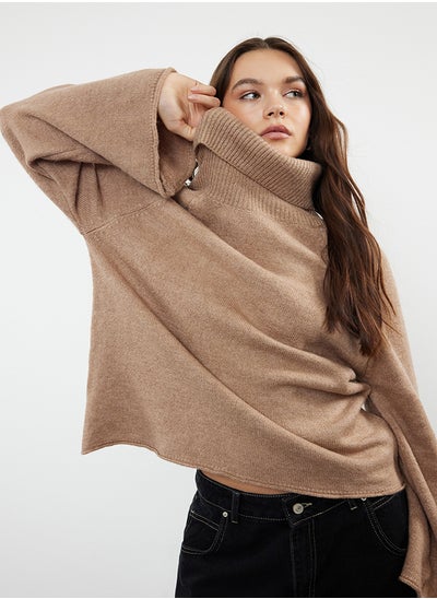 اشتري Mink Soft Textured Turtleneck Knitwear Sweater TWOAW24KZ00426 في مصر