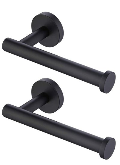 Buy Toilet Paper Holder for Bathroom 2 Pack Tissue Holder Dispenser SUS304 Stainless Steel RUSTPROOF Toilet Roll Holder Wall Mount Matte Black in Saudi Arabia