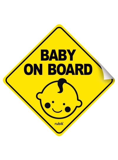 Baby on Board Car Sign Self Adhesive Sticker, 1pc Reflective Kids Safety  Warning Cute Design for Car Rear Window Bumper Universal Fit 12x12cm price  in UAE, Noon UAE