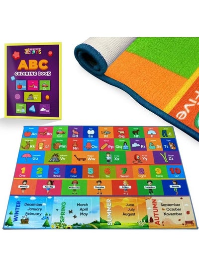 اشتري Abc Rug Collection Alphabet Rug For Kids Kids Playroom Rugs Numbers Animals Washable Baby Rug With Nonslip Material With An Amazing Coloring Book As A Gift!. Kids Rug For Playroom في الامارات