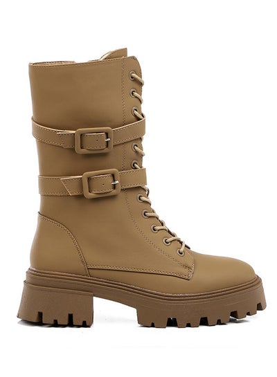 Buy double strapped mid calf combat boots in Egypt