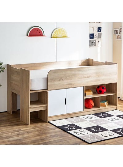 Buy Kulltorp Cabin Bed With 2 Doors And Shelves 195x93x97.3 cm in Saudi Arabia