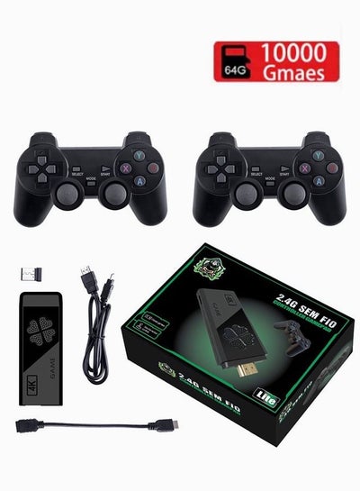 Buy Video Game Console 2.4G Double Wireless Controller Game Stick 4K 10000 games 64GB Retro games in Saudi Arabia