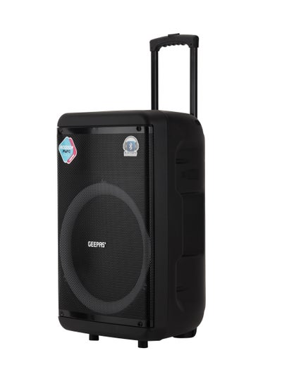 اشتري Rechargeable and Professional Trolley Speaker| Bluetooth, TWS Function and FM Radio Includes a Wireless Microphone Remote Control | 60000W PMPO Recording Function, LED Light and LED Display | 2 Years Warranty في الامارات