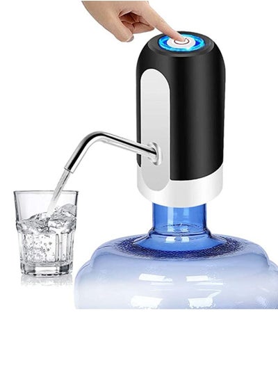 Buy Portable USB Charging Electric Pumping Automatic Water Dispenser White/Black in UAE