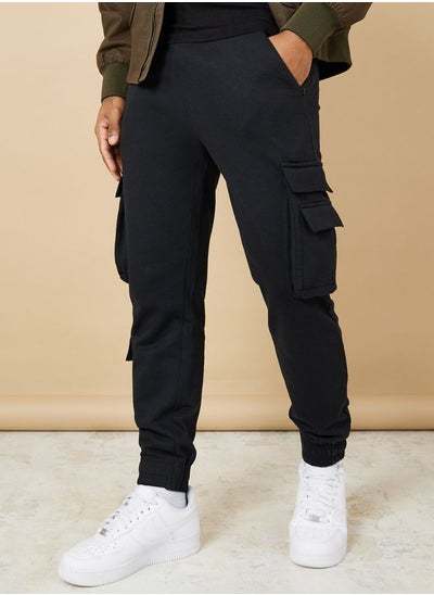 اشتري Solid Cargo Jogger with Zipper Pockets في السعودية