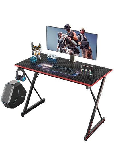 اشتري X-Shaped Sturdy Gaming Table, Kids Computer Desk Workstation Home Office Desk with Headhone Hook في السعودية
