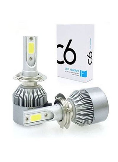 Buy C6 H7 LED Headlight Conversion Kit Car Headlight Bulbs 3800LM 6000K Super Bright White Beam Replacement for Halogen, HID Waterproof LED Headlamp in Saudi Arabia