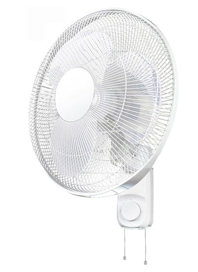 Buy High-performance wall fan with 3-speed controls, 5 leaf blades and 2 pull cords, adjustable tilt angle and efficient cooling High-performance motor for high-speed wind in Saudi Arabia