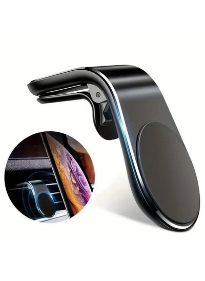 اشتري L Shape Air Vent Mount Stand Magnetic Mobile Holder Magnetic Car Phone Holder في الامارات