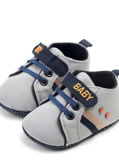 اشتري MiniTAQ - Gray N Blue Casual Baby Shoes في الامارات