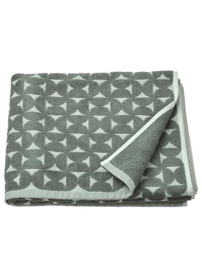 Buy Bath Towel Grey And Green 70X140 Cm in Saudi Arabia