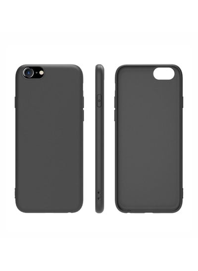 Buy Soft Frosted Shockproof Cover Cases for iPhone6/7/8/se Black in Saudi Arabia