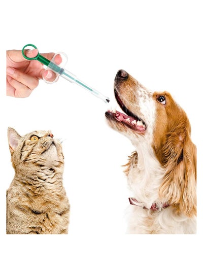 Buy Pet Medicine Feeder Cat Pill Shooter Dog Pill Dispenser Handy Durable Pet Piller Popper Pet Tablet Syringe Pusher Soft Tip Pet Medicine Feeder Pill Giver Medical Feeding for Small Animals (Green) in UAE