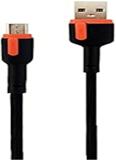 Buy LDNIO LS531 Mobile Phone Cables 2.4A Fast Charging Micro USB Cable 1M - Black Orange in Egypt