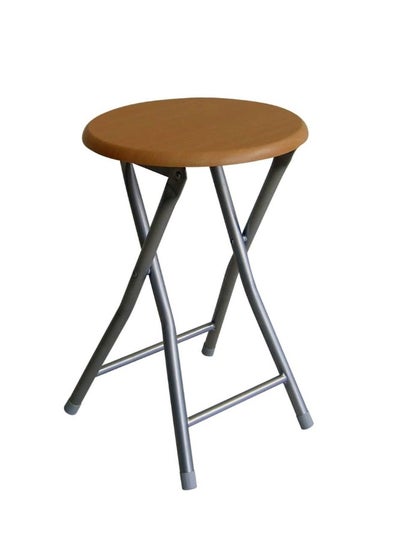 Buy Folding Round Stool Multi-functional Portable Chair for Home Dining Office and Outdoor in UAE