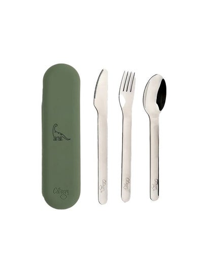 Buy Cutlery Set Olive Green in UAE