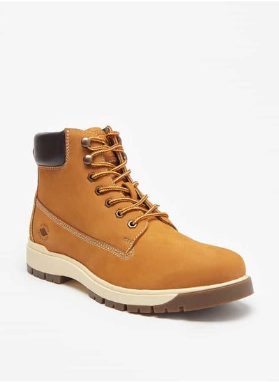 Buy Men's Solid Chukka Boots with Lace-Up Closure in Saudi Arabia