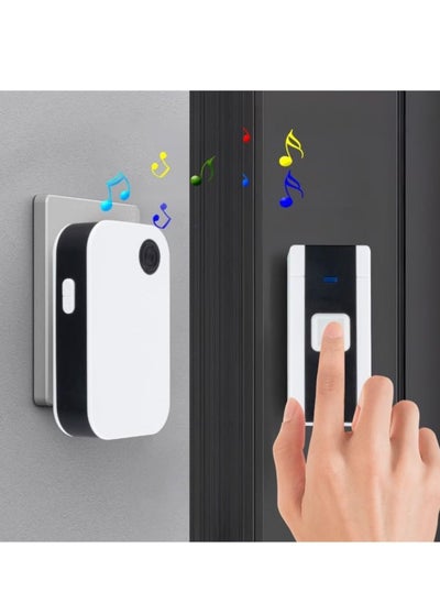 Buy Wireless Doorbell – Waterproof, 52 Chimes, Easy Installation, LED Indicator, Ideal for Home & Office in Saudi Arabia