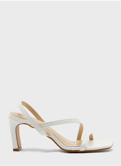 Buy Strappy Asymetric Square Toe Sandal in Saudi Arabia