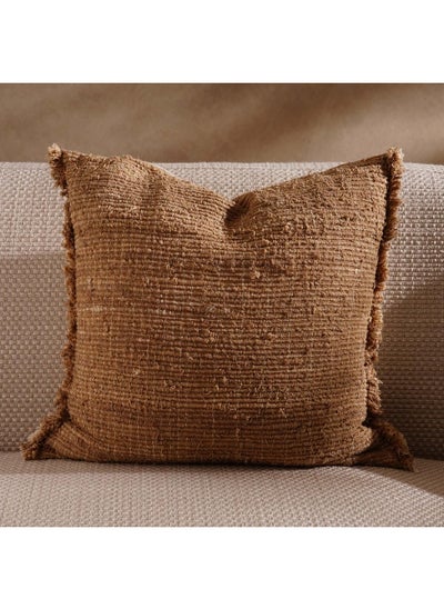 اشتري Kashan Hand Woven Silk Filled Cushion 50X50Cm - Beige في الامارات