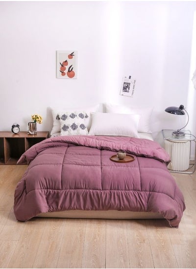 Buy Variance Colors 1 Piece 220*240cm/160*210cm Duvet (Comforter) Vacuum Pack, Reversible Design Old Rose and Wood Rose Color in UAE