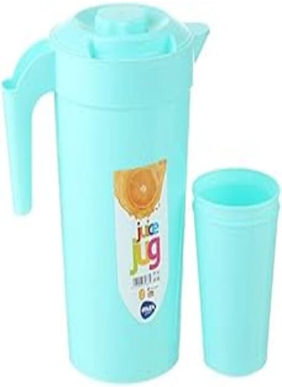 اشتري Max plast plastic juice splice set with cups, 6 liter - assorted colors في مصر