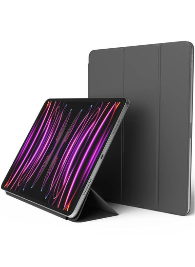 اشتري Magnetic Folio for iPad Pro 12.9 inch 6th Generation (2022) 5th Gen (2021) 4th Gen (2020) case cover - Dark Grey with Auto Sleep and Wake function في الامارات