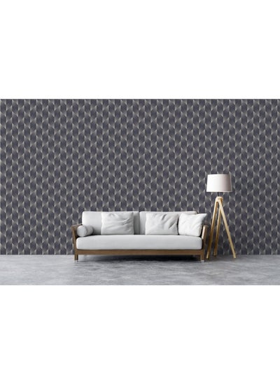 Buy Checkered Parallelogram Mod Seamless Pattern Fabric Wallpaper Covers An Area ​​Up To 4.2Mx3M With Adhesive And Smoothing Tool in Egypt