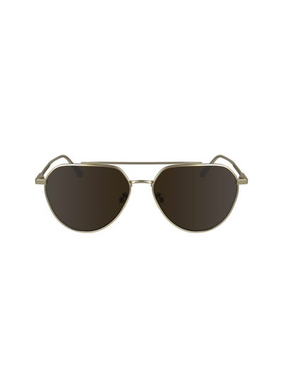 Buy FULL RIM METAL AVIATOR CALVIN KLEIN SUN CK24100S  5715 (720) MATTE GOLD in UAE