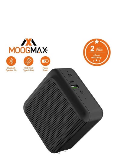 Buy Portable Battery 5500mah With Built-in Bluetooth Speaker black in Saudi Arabia