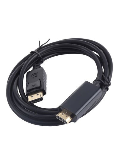 اشتري كابل محول رقمي من منفذ DisplayPort إلى HDMI أسود في الامارات