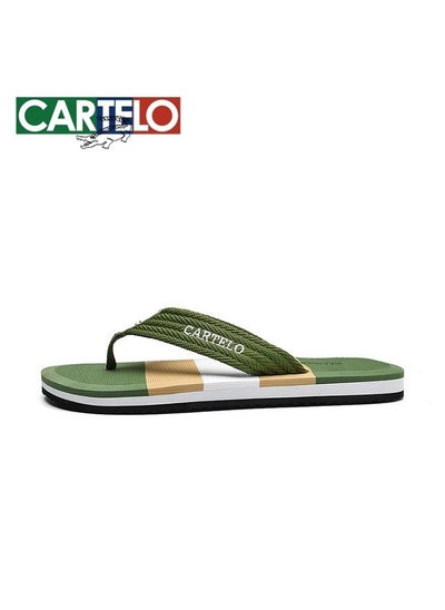 اشتري New CARTELO Genuine Leather Open Toe Sandals Top Layer Leather Summer Slippers في الامارات