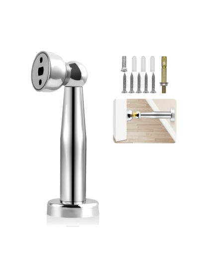 اشتري Magnetic Door Stop Chrome Stopper Stainless Steel Holder Catch 7.3 Inch Tall Doorstop Floor Wall Mounted Heavy Duty Stoppers 1 Pack في السعودية