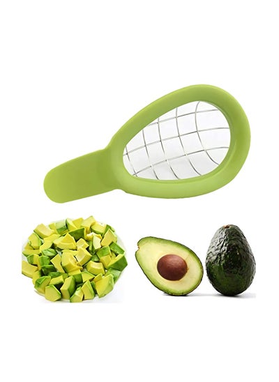 اشتري Stainless Steel Avocado Slicer and Cuber, Pitaya Salad Dicer Chopper Knife Safety Avocado Pit Remover Tool Stainless Steel Fruit Cuber and Slicer Slice and Maker Peeler Kitchen Gadget Tool في الامارات