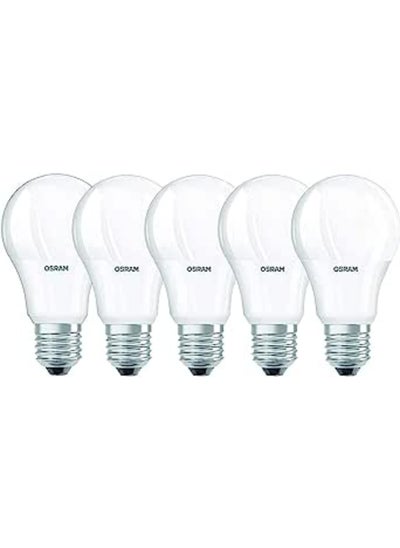 Buy Osram LED VALUE Classic A | Frosted (Replace 75W) 10W, Screw Base E27, Warm White/2700k - 1055 lm, Pack of 5 in UAE