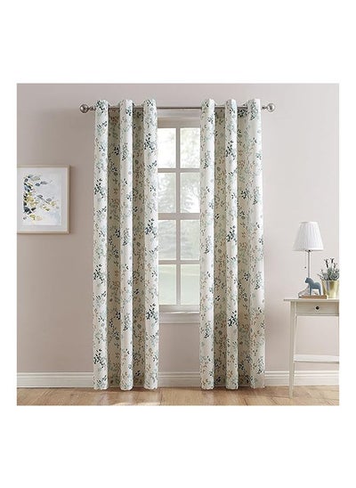 Buy Linen Velvet Sabia Curtain Modern Sheer Design With Steel Grommets 1 Pcs in Egypt