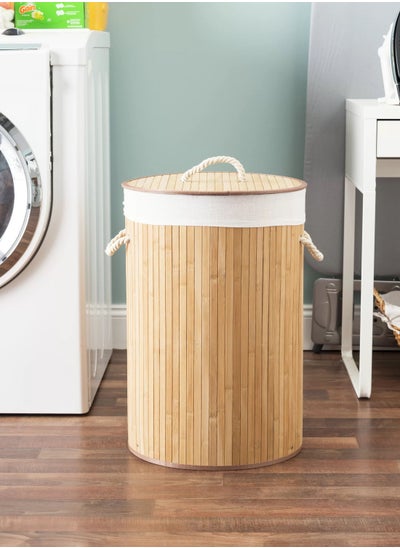 Buy Large Laundry Basket Waterproof Freestanding Laundry Hamper Laundry Basket With Printed Letters for Clothes Toys in the Dorm and Family in Saudi Arabia