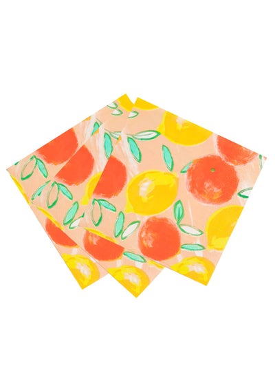 اشتري 20 pcs Citrus Fruit Recyclable Paper Napkins في الامارات