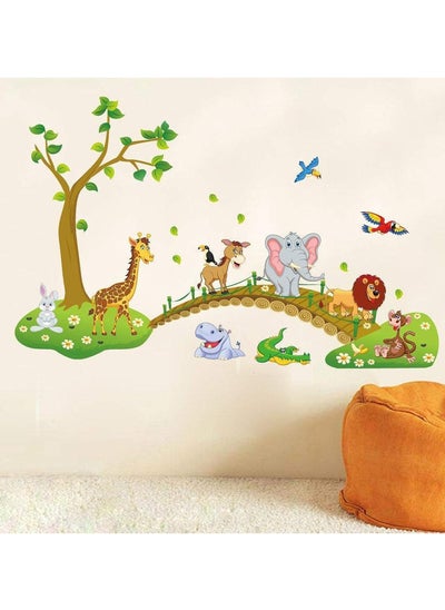 Buy DIY Removable Wall Stickers For Kid's Room Home Decor Kindergarten Nursery Wall Decoration - Cartoon Zoo in UAE