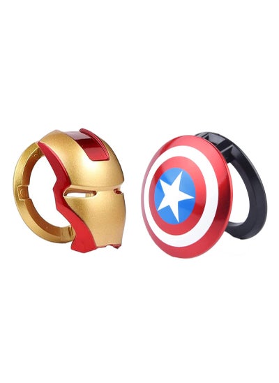 Buy Car Engine Start Stop Button Cover Captain America and Iron Man Decorative Ring Push Start Button Cover Ignition Protective Cover Universal Button Anti Scratch Decorative Stickers in Saudi Arabia