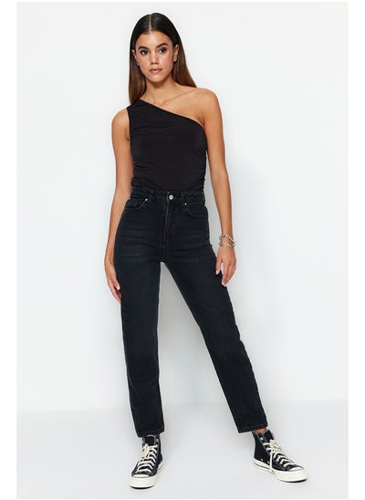 Buy Black High Waist Mom Jeans TWOSS23JE00085 in Egypt